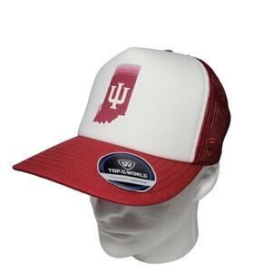 Indiana University Hat Snapback Unisex IU Hoosier Top of the World Mesh Back NEW